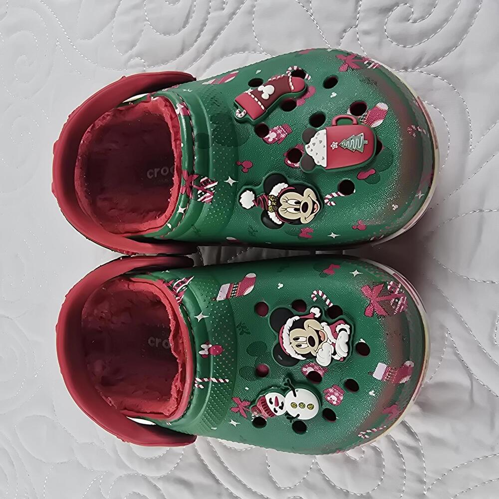 Mickey Mouse x Crocs Classic Clog Holiday Themed  size 7 toddler